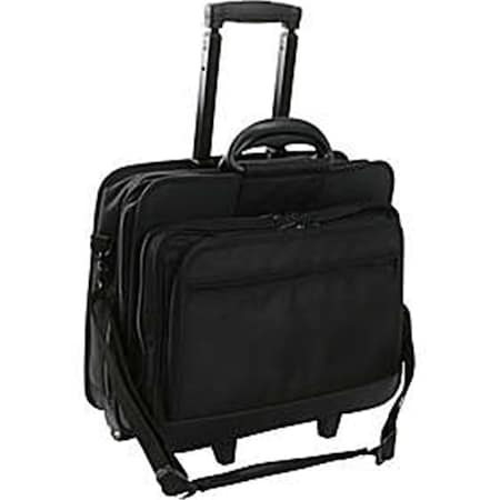 World Richman Rolling 17 Inch Laptop Briefcase - Black 8026-03